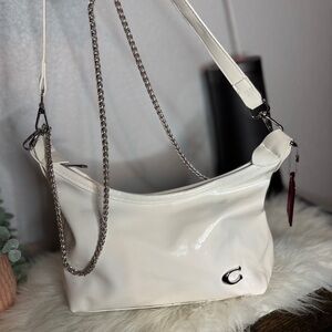 Coach White Leather Shoulder Bag
